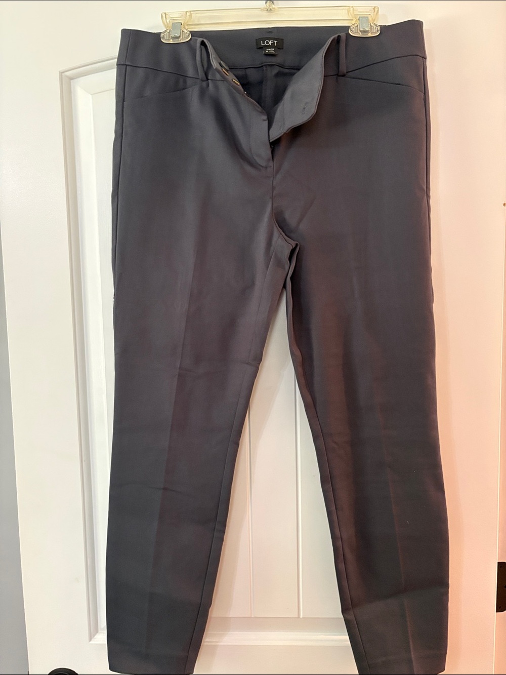 LOFT Women’s Charcoal Dress Pants - Tailored Flat Front
